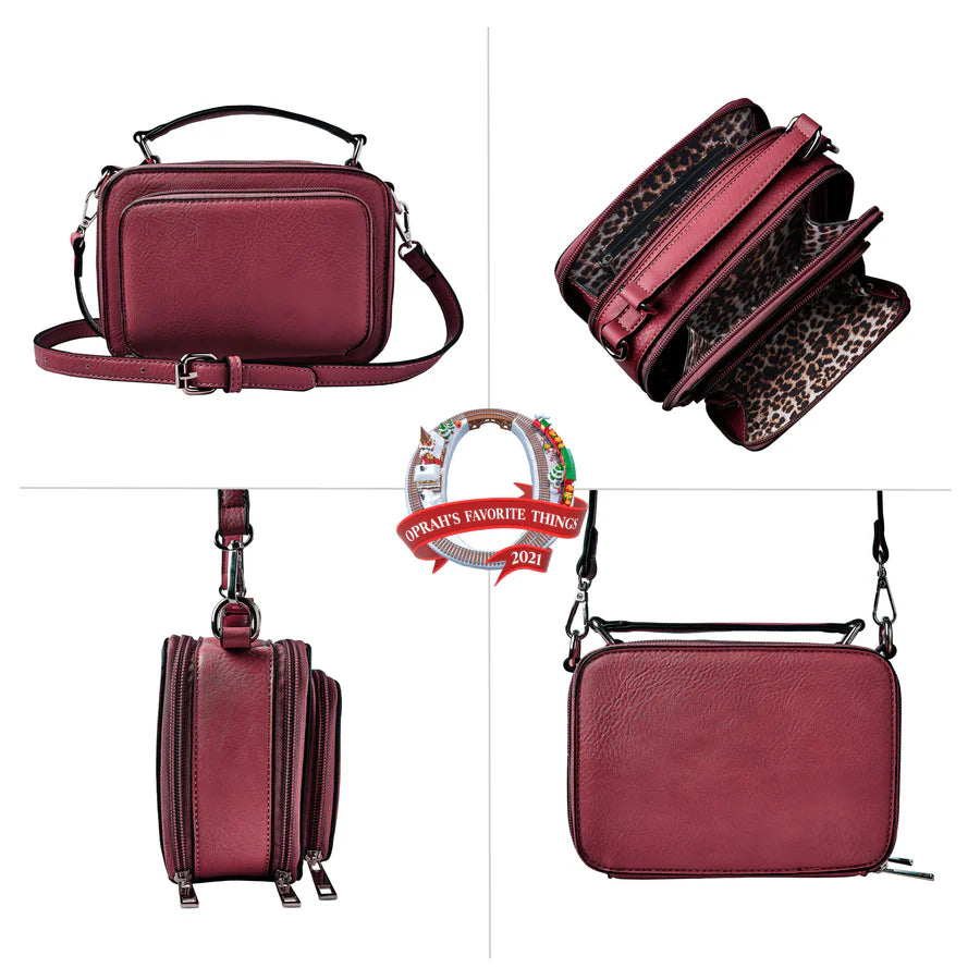 Oprah's Favorite Thing! Kelsey Satchel/Crossbody - Red