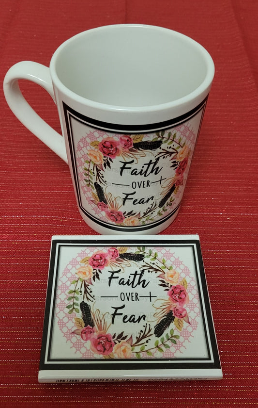 Faith Over Fear Mug Set