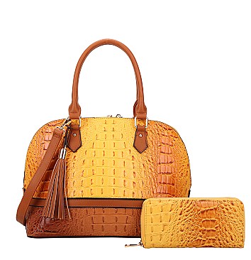 Crocodile Dome Satchel Set