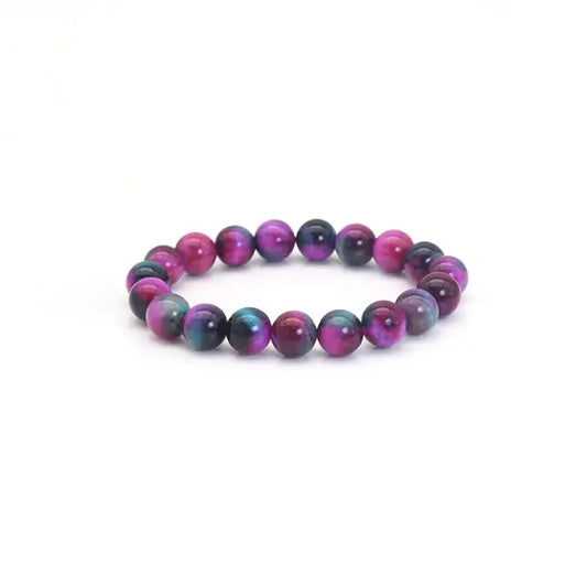 FUCHSIA BLUE TIGER EYE 10MM