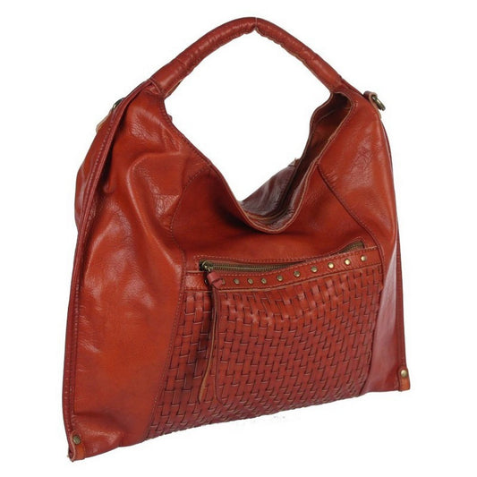 Genuine Leather David Jones Paris Hobo / Shoulder Bag, Cognac