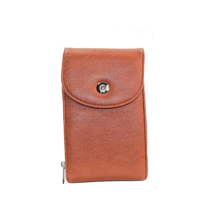 Serena Cell Small Crossbody- Camel