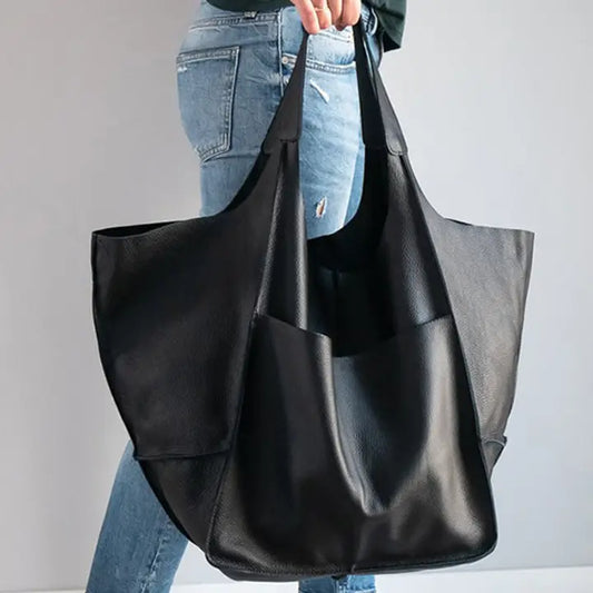 Vintage Tote Bag with Spacious Storage CAPACITY - Black
