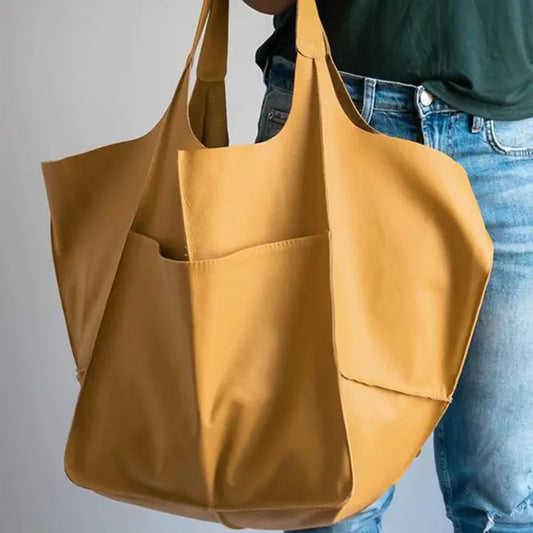 Vintage Tote Bag with Spacious Storage CAPACITY - Yellow