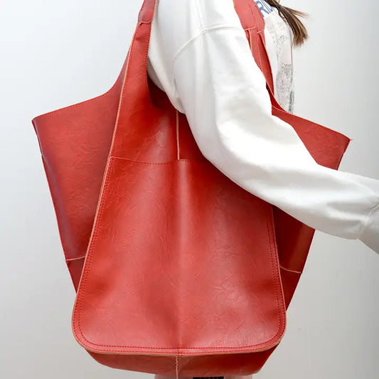 Vintage Tote Bag with Spacious Storage CAPACITY - Red